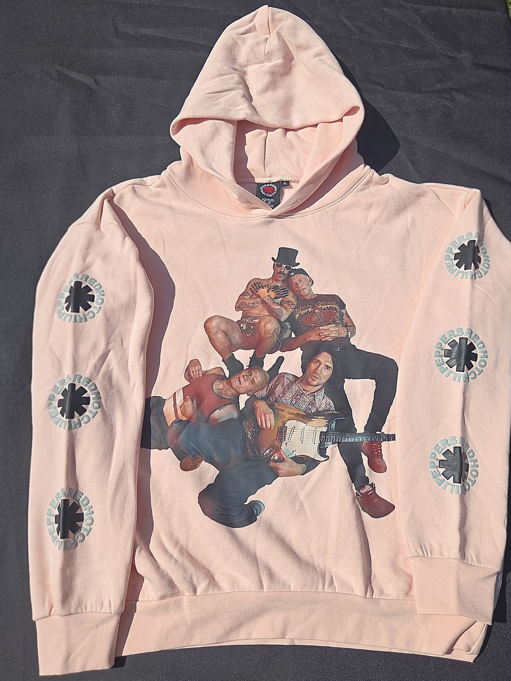 Red Hot Chili Peppers Sexy Time Hoodie Peach Pink NWOT L XL XXL